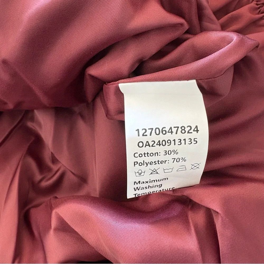 Commense Vintage Loose Trench Coat In Burgundy Size L NWT - Picture 13 of 14